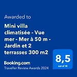 Mini villa climatisée - Vue mer - Mer à 50 m - Jardin et 2 terrasses 300 m2