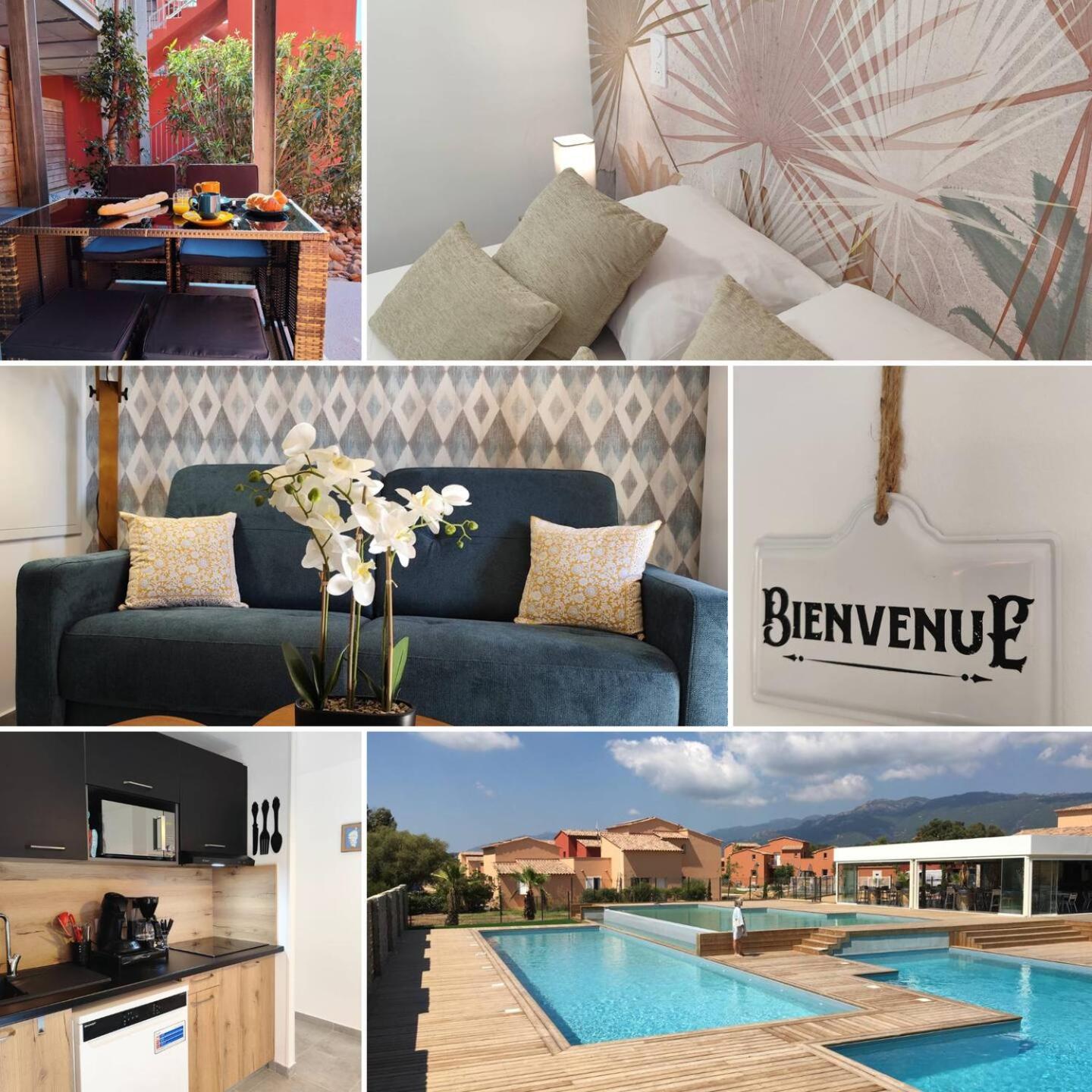 T2 Cyprien, Climatise, Piscines, Resto, 5mn Plages Apartment Lecci